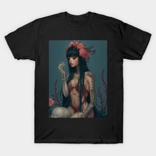 Geisha and skull 93003 T-Shirt